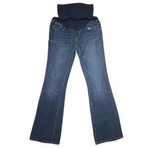 A Pea In The Pod Medium Dark Wash Denim Full Belly Maternity Bootcut Jeans